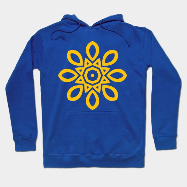 Gold Spiral Mandala Hoodie by machmigo